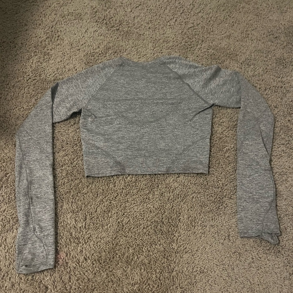 lululemon long sleeve cropped swiftly gray